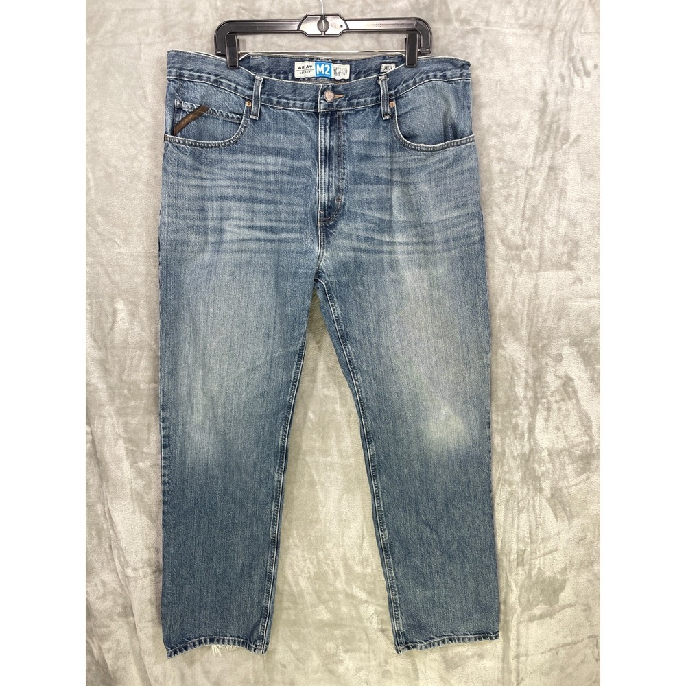 Ariat Legacy M2 Jeans Mens 38x34 Traditional Relaxed Boot Cut Swagger Blue